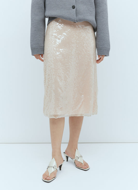 Gucci Women Sequin-Embroidered Tulle Skirt