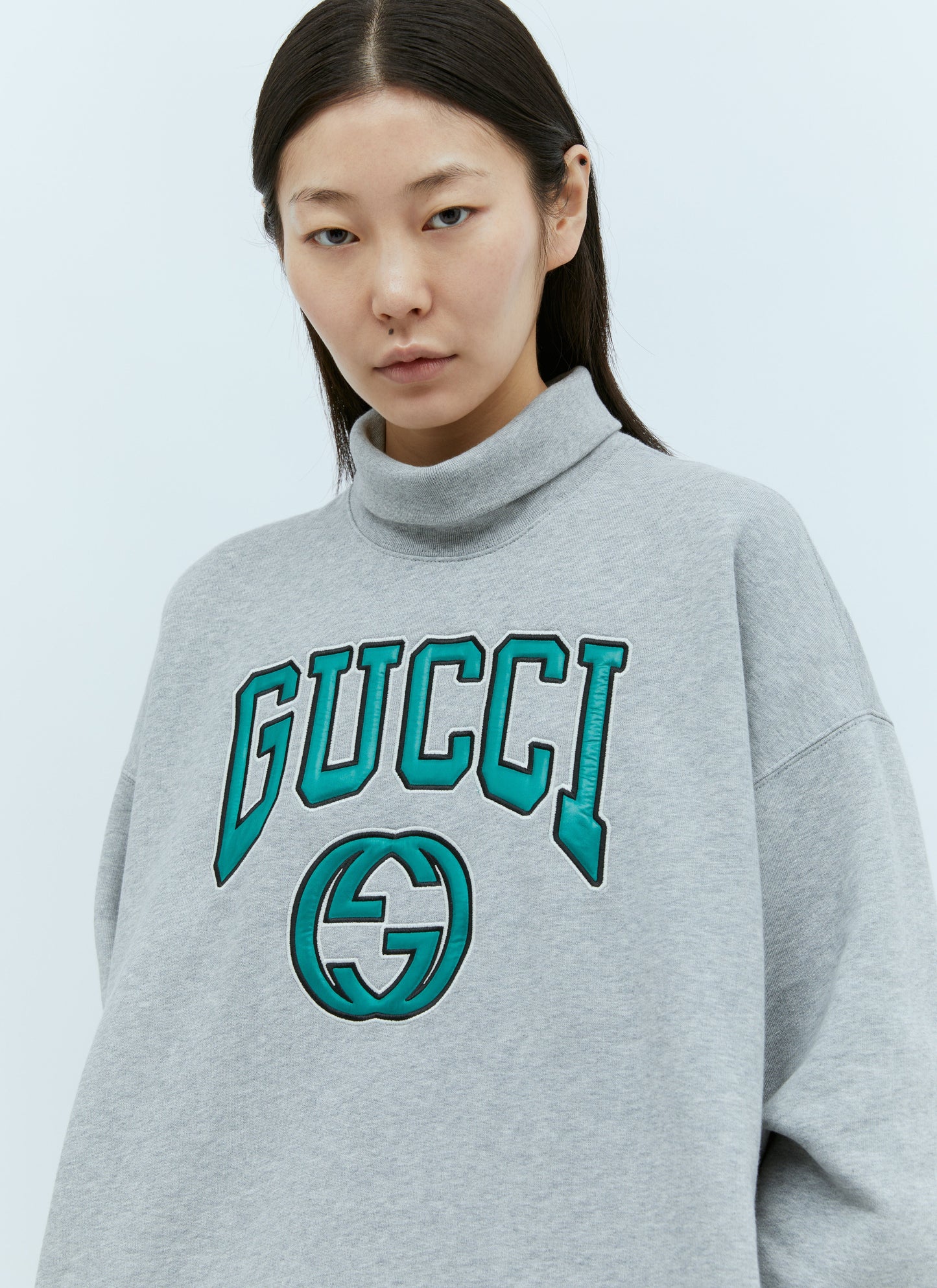 Gucci Women Logo Embroidery Sweatshirt