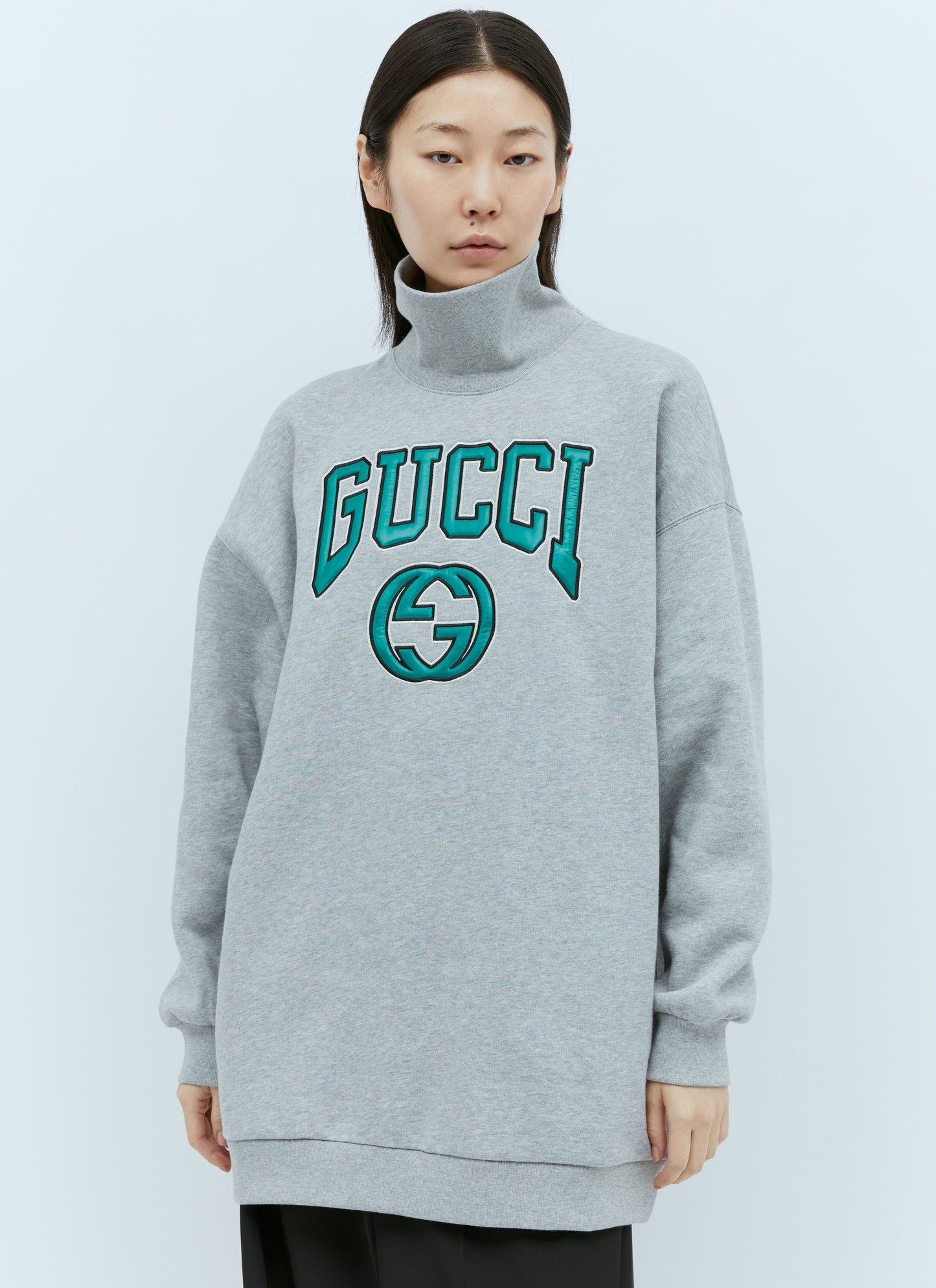 Gucci Women Logo Embroidery Sweatshirt