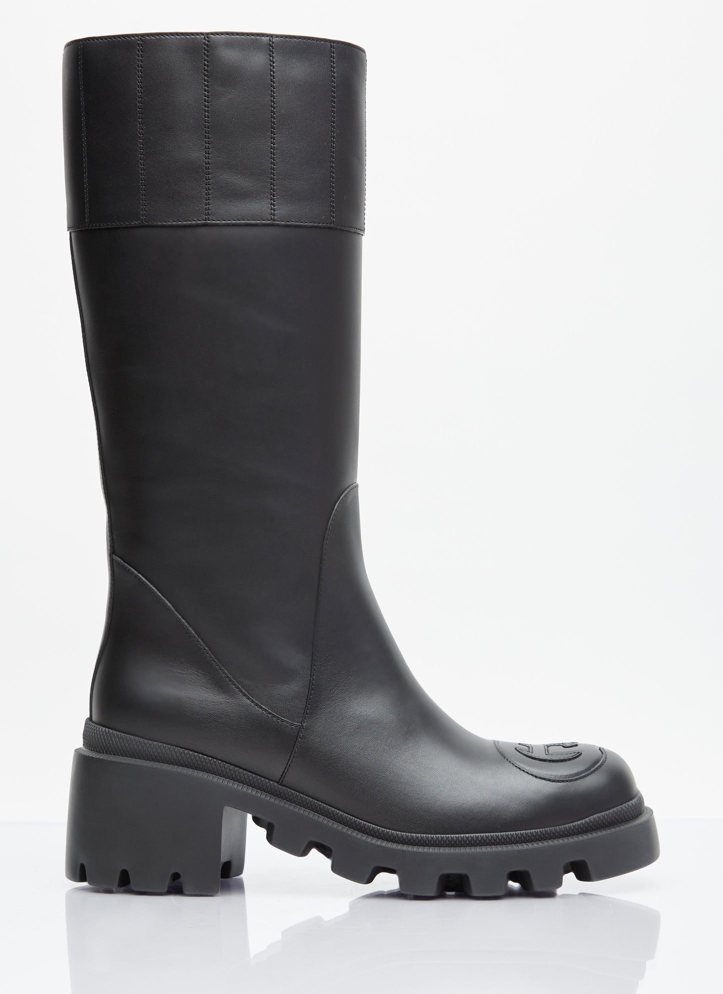 Gucci Women Interlocking G High Leather Boots