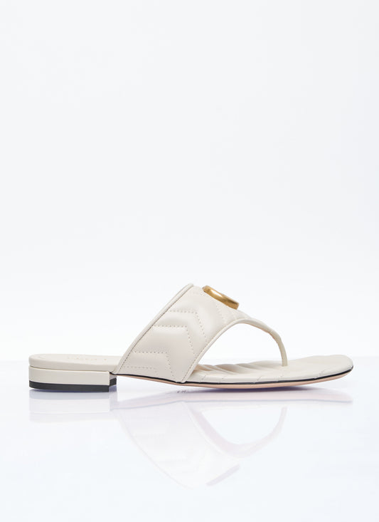 Gucci Women Double G Thong Slide