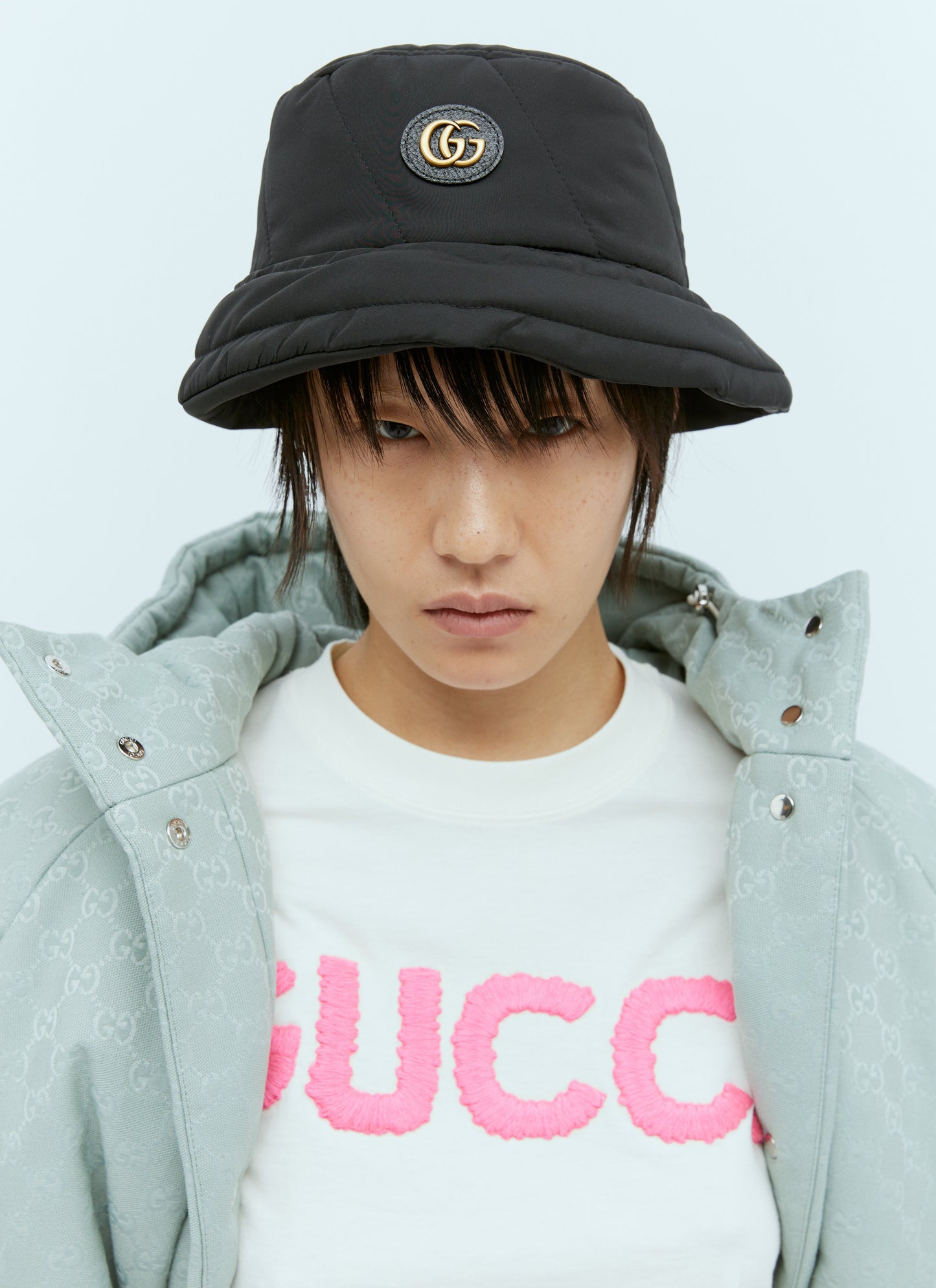 Gucci Women Logo Plaque Bucket Hat