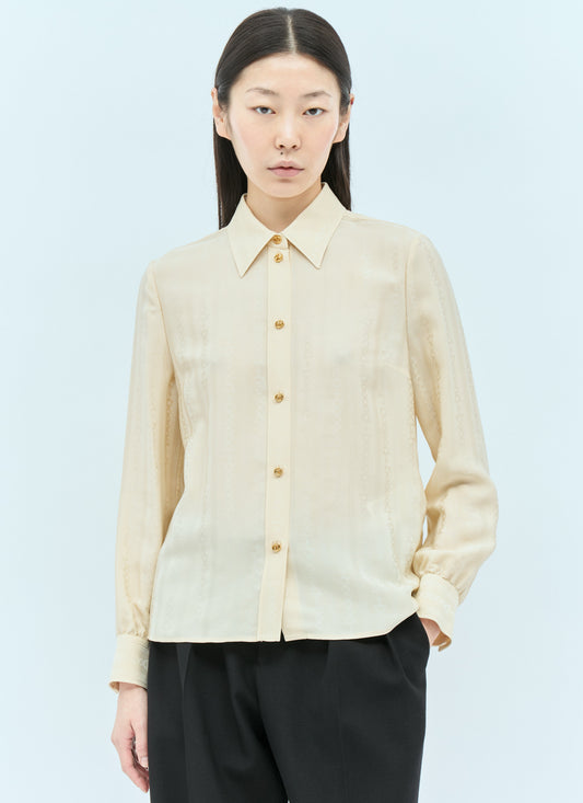 Gucci Women Horsebit Silk Shirt
