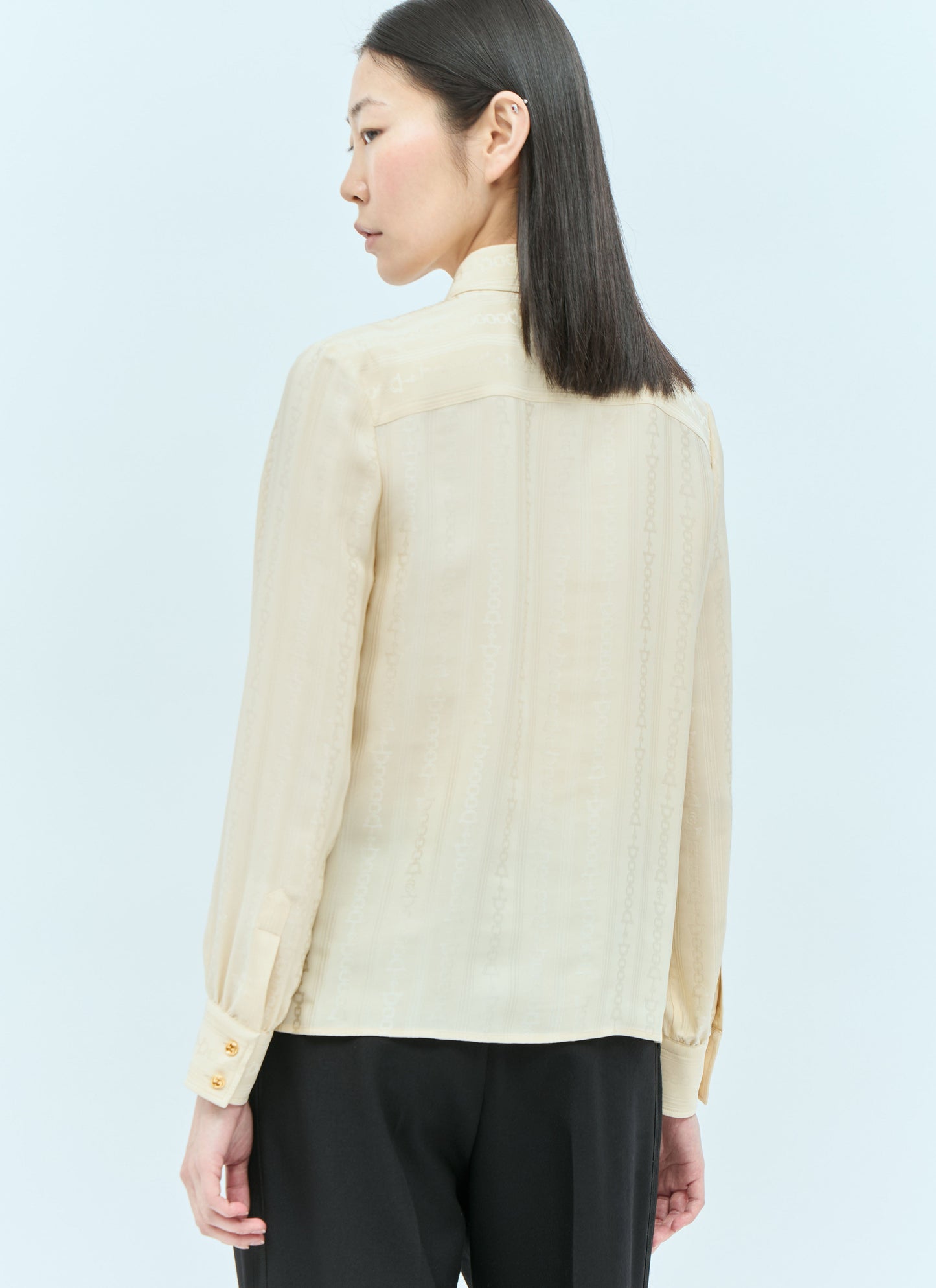 Gucci Women Horsebit Silk Shirt