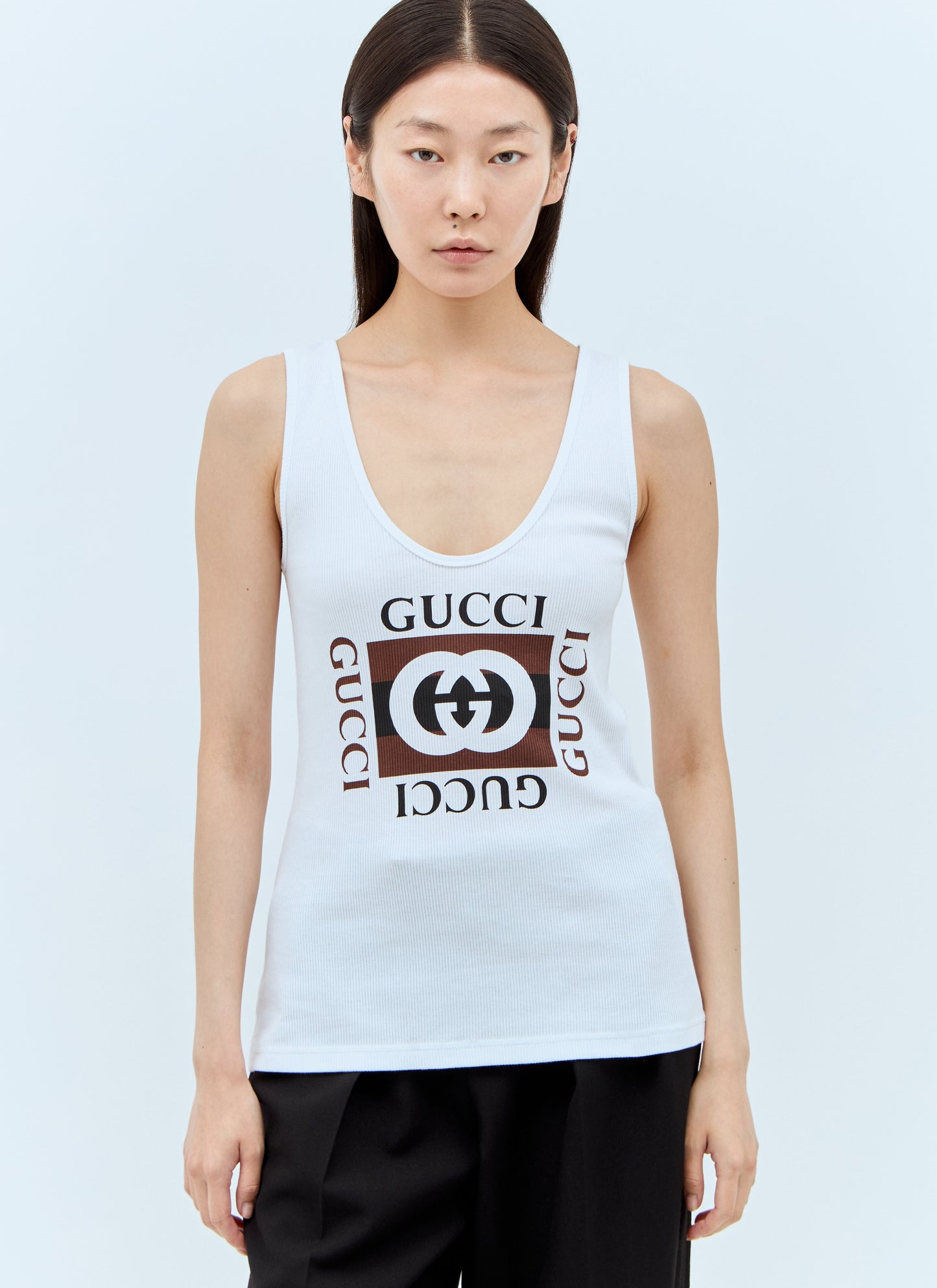 Gucci Women Logo Print Tank Top
