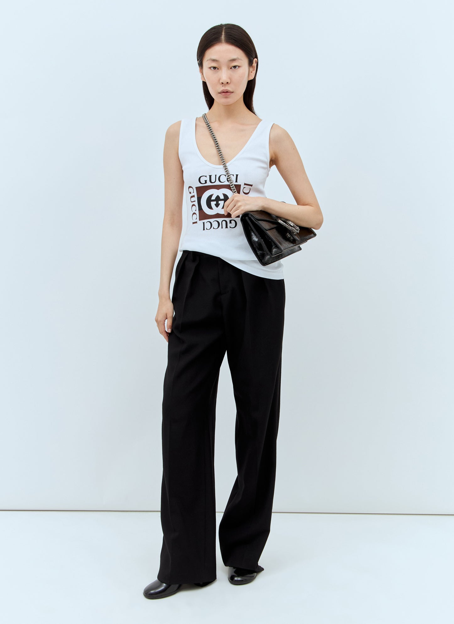 Gucci Women Logo Print Tank Top