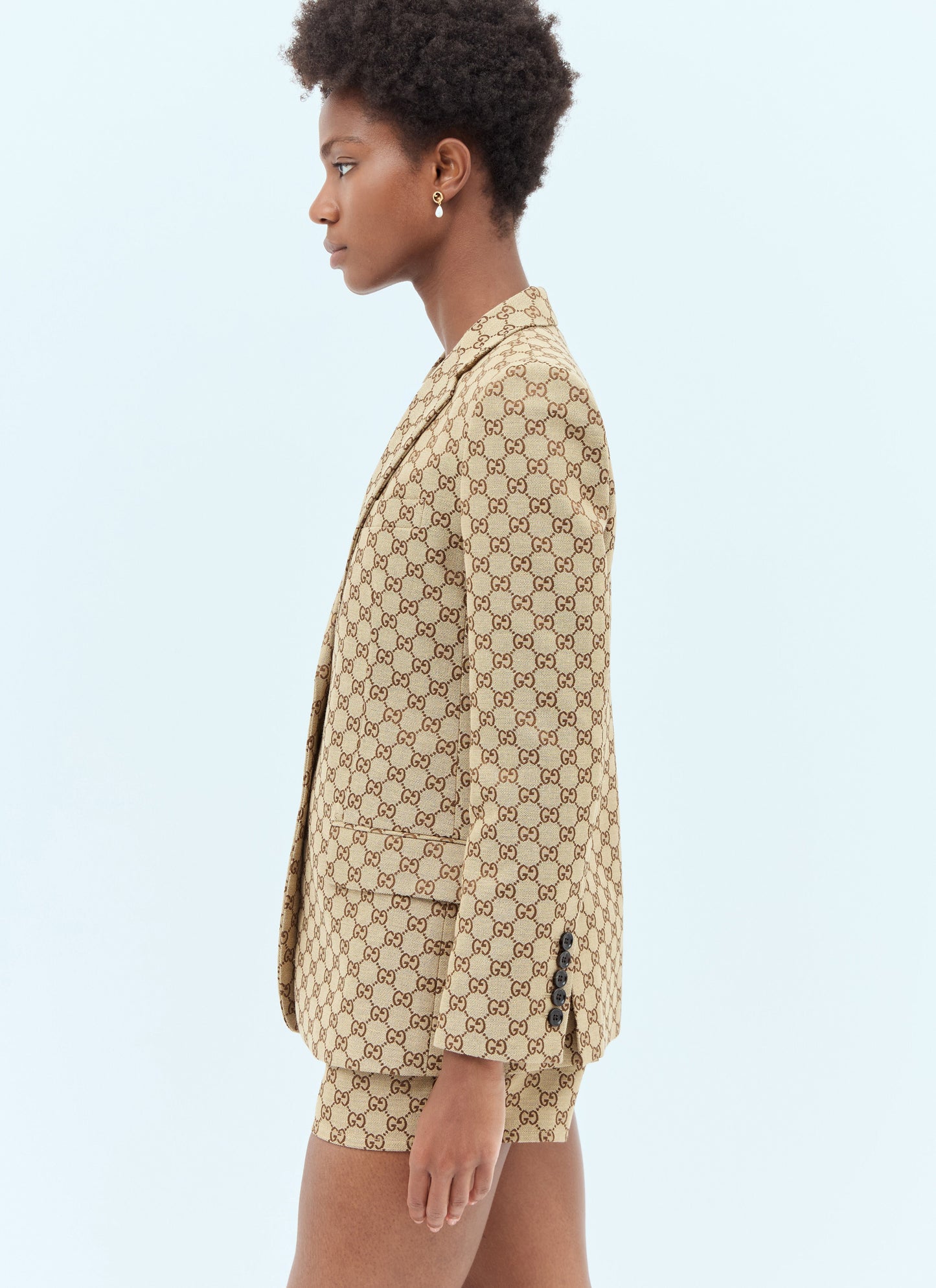 Gucci Women Gg Canvas Blazer
