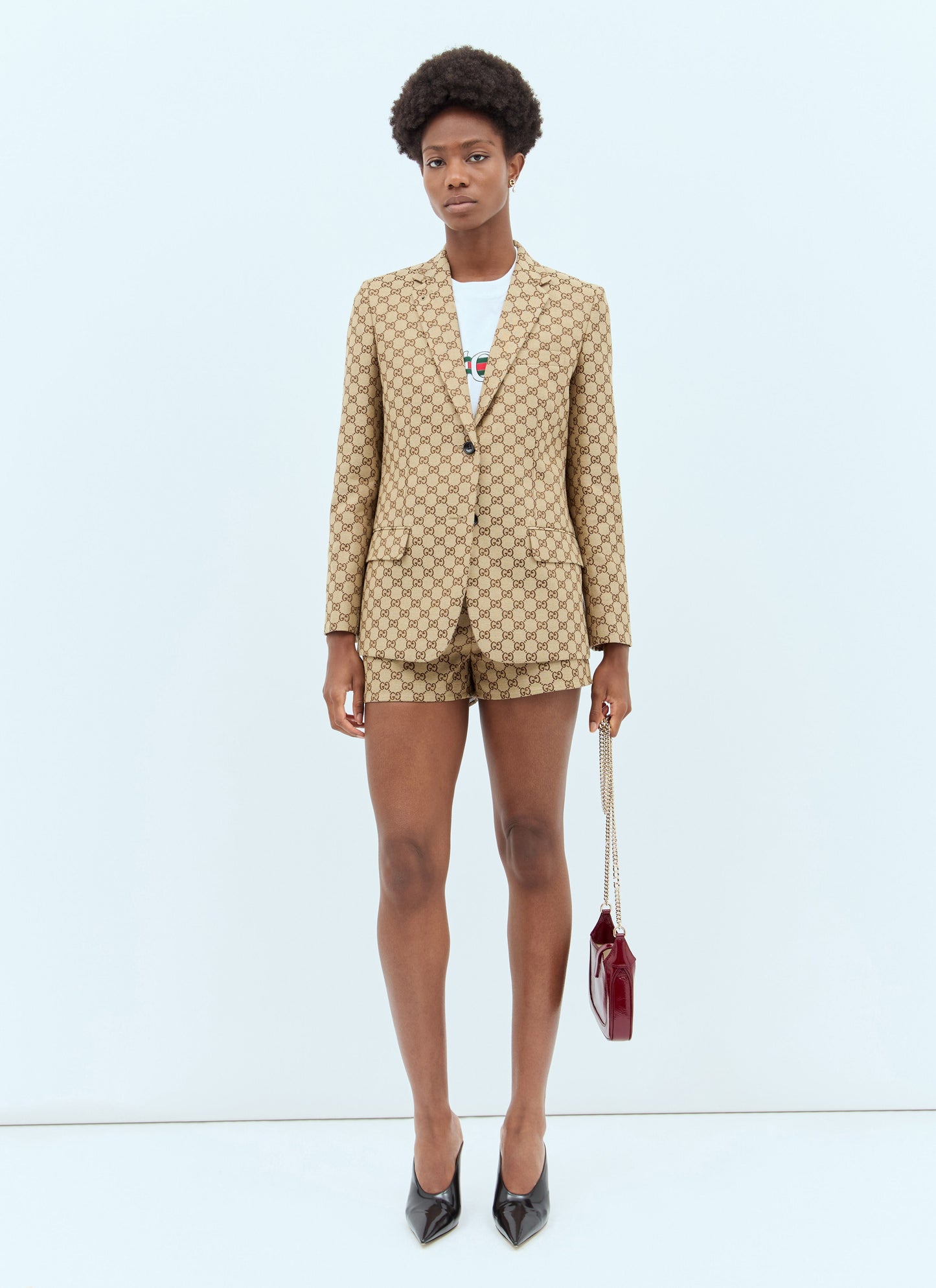 Gucci Women Gg Canvas Blazer