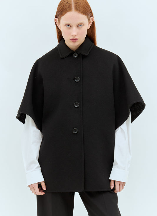 Gucci Women Reversible Gg Wool And Silk Jacket