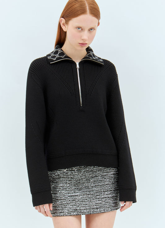 Gucci Women High Neck Wool Sweater