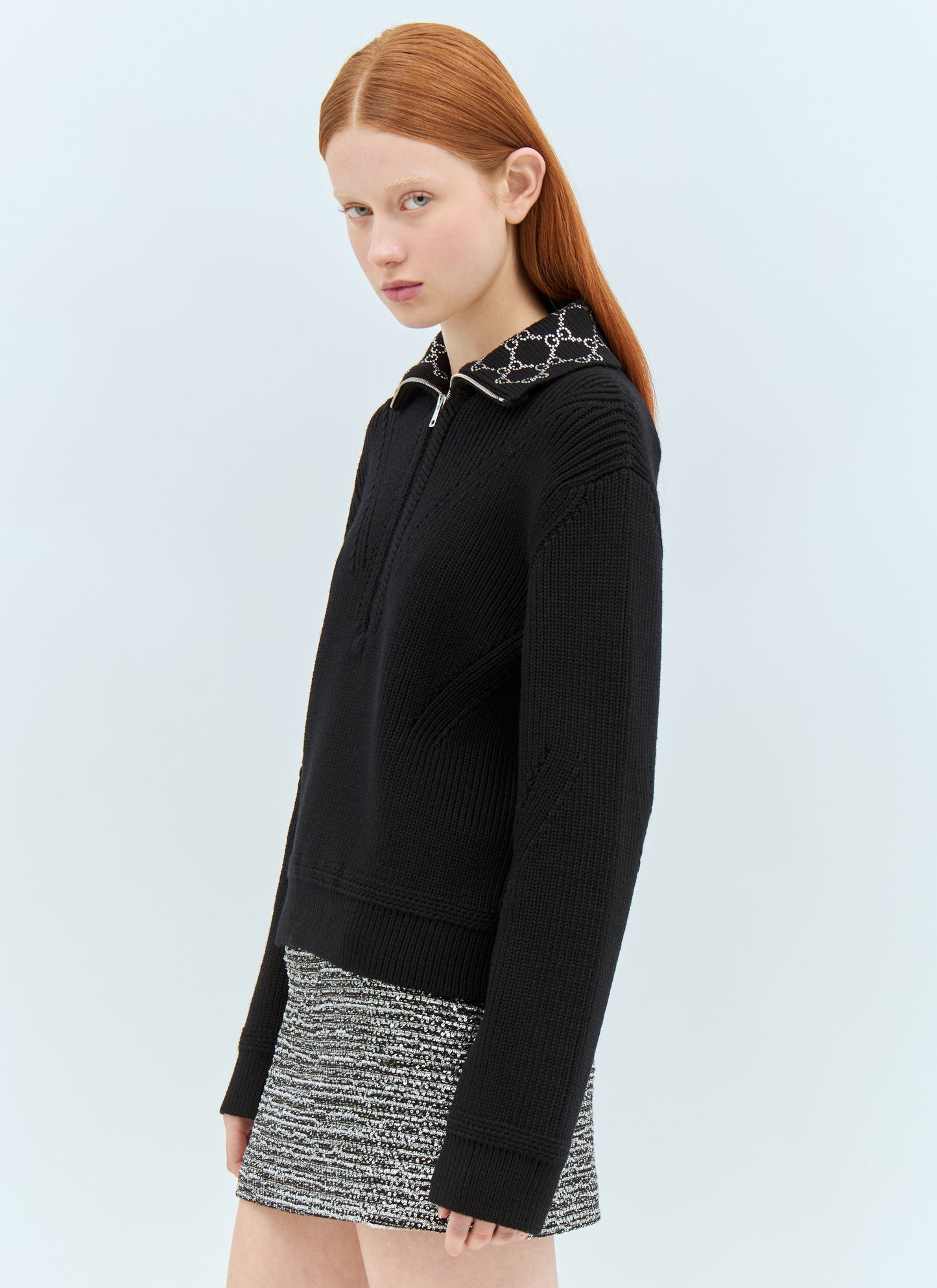 Gucci Women High Neck Wool Sweater