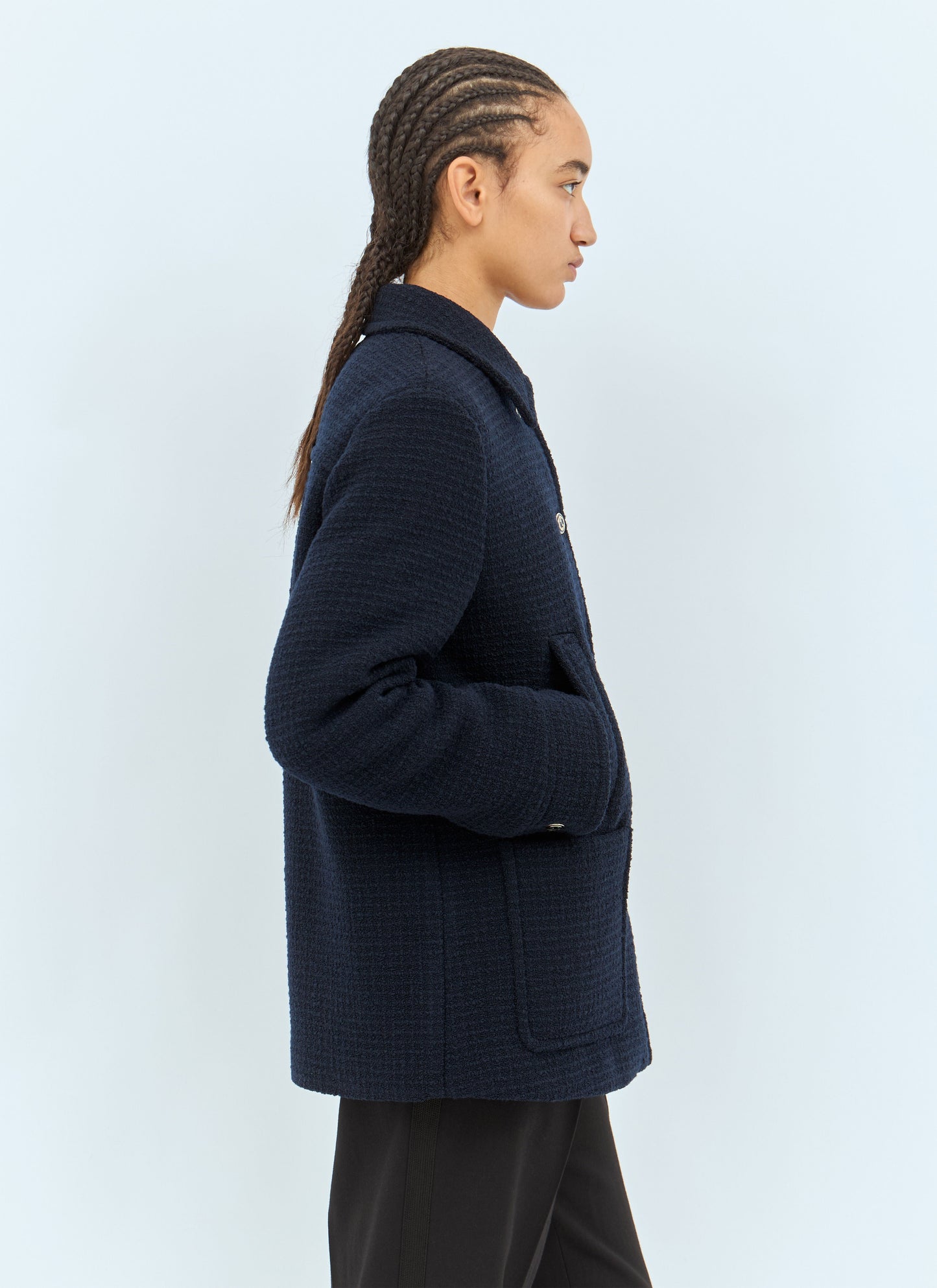 Gucci Women Checked Bouclé Wool Jacket