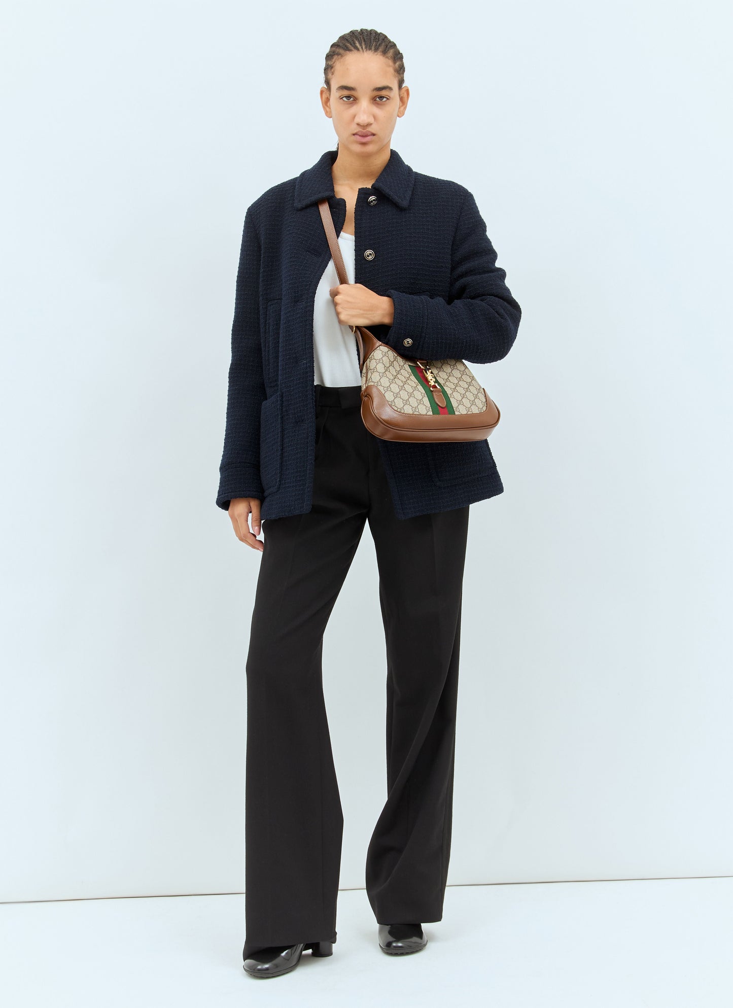 Gucci Women Checked Bouclé Wool Jacket