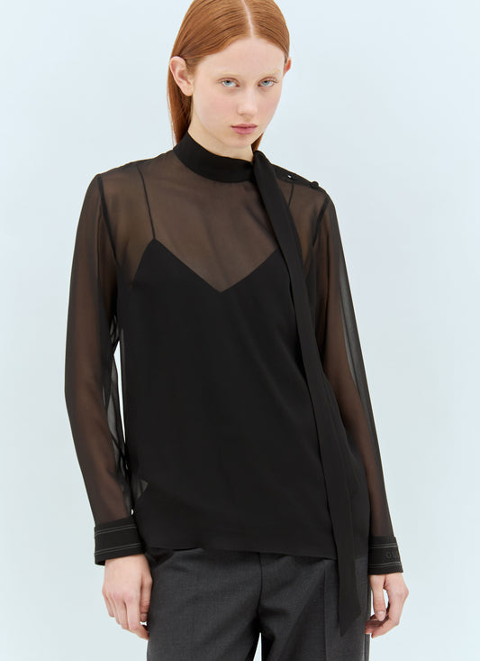 Gucci Women Silk Georgette Blouse