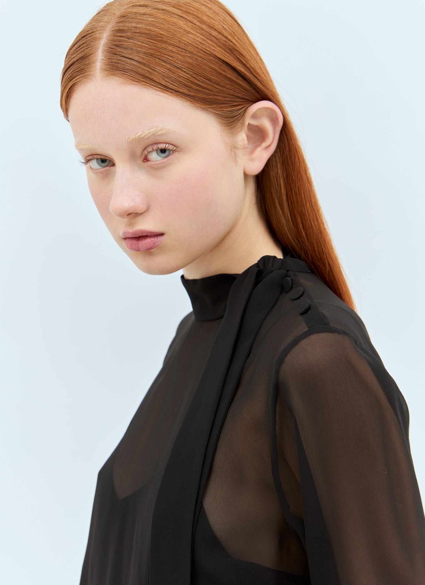 Gucci Women Silk Georgette Blouse