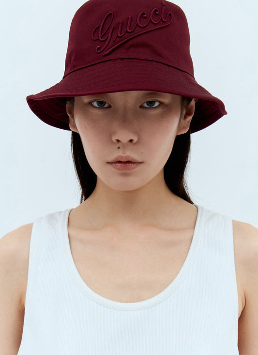 Gucci Women Logo Embroidery Bucket Hat