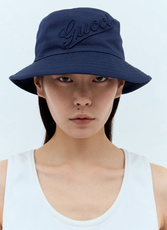 Gucci Women Logo Embroidery Bucket Hat