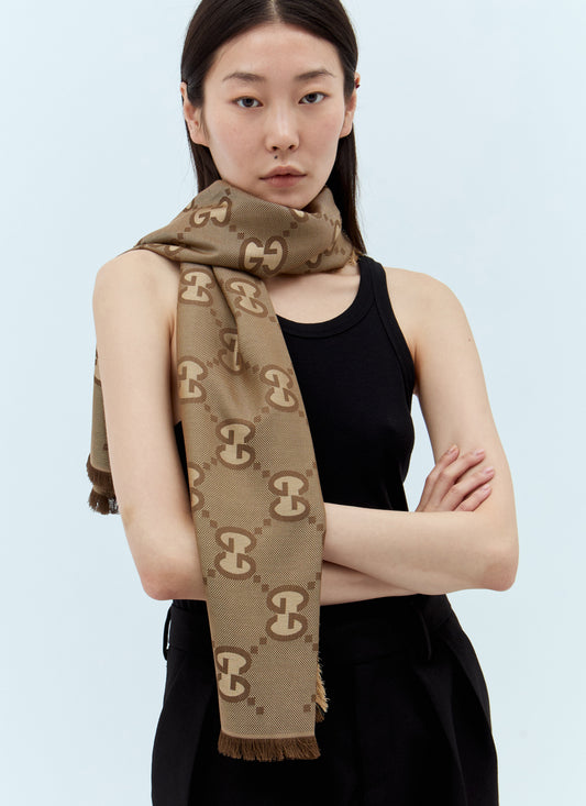 Gucci Women Gg Jacquard Scarf