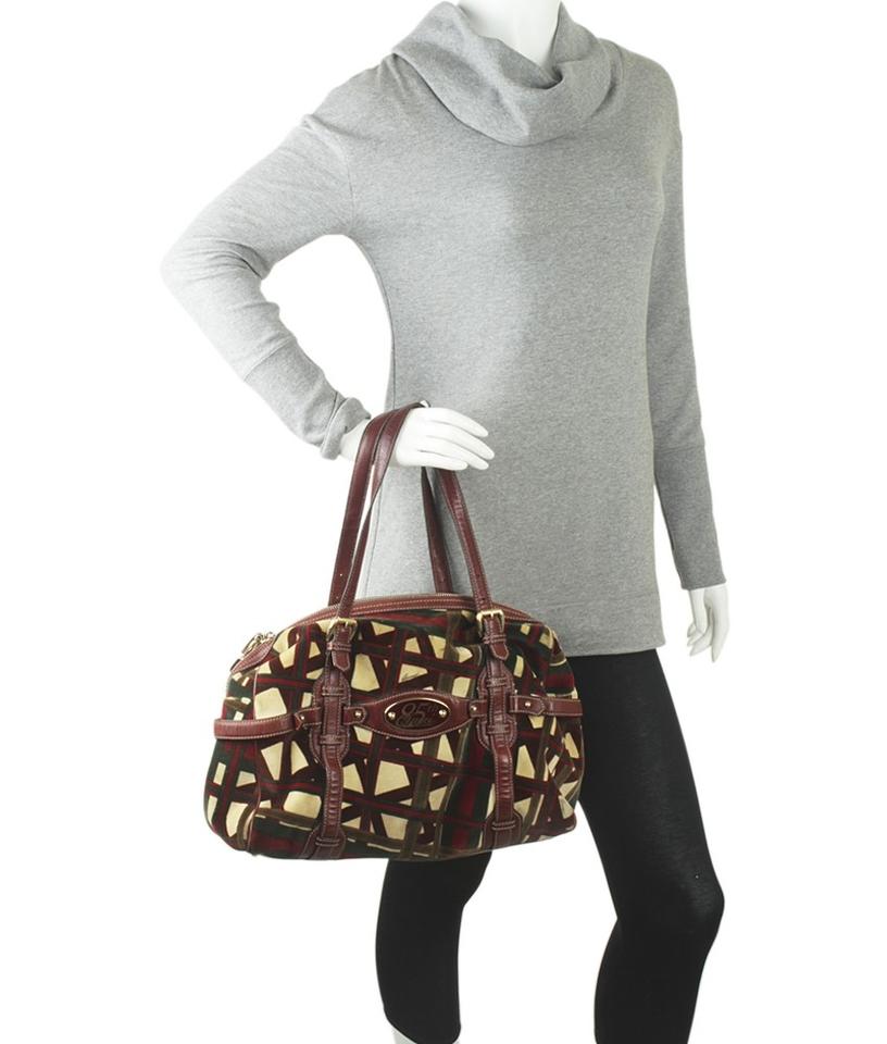 G*G 163290 Satchel Multi-color Velour Tote