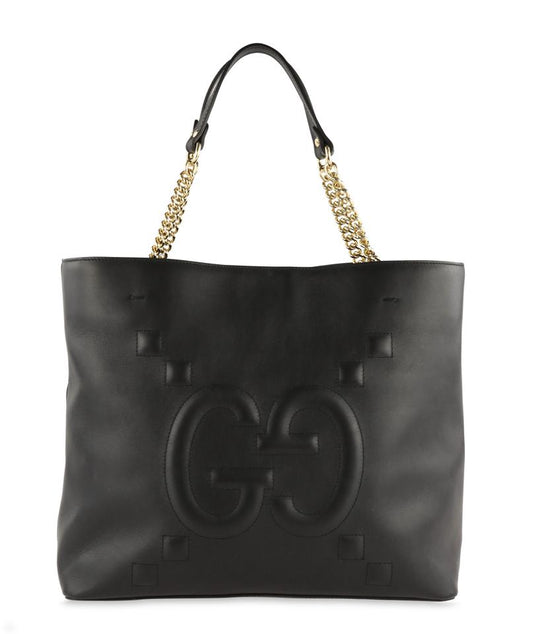 G*G Apollo Black Leather Tote
