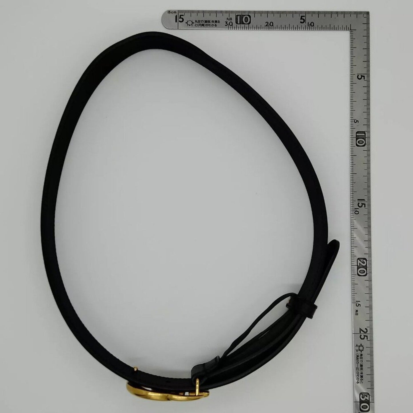 Gucci Belt Black Gold Leather