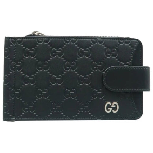GUCCI Black GG Leather Wallet
