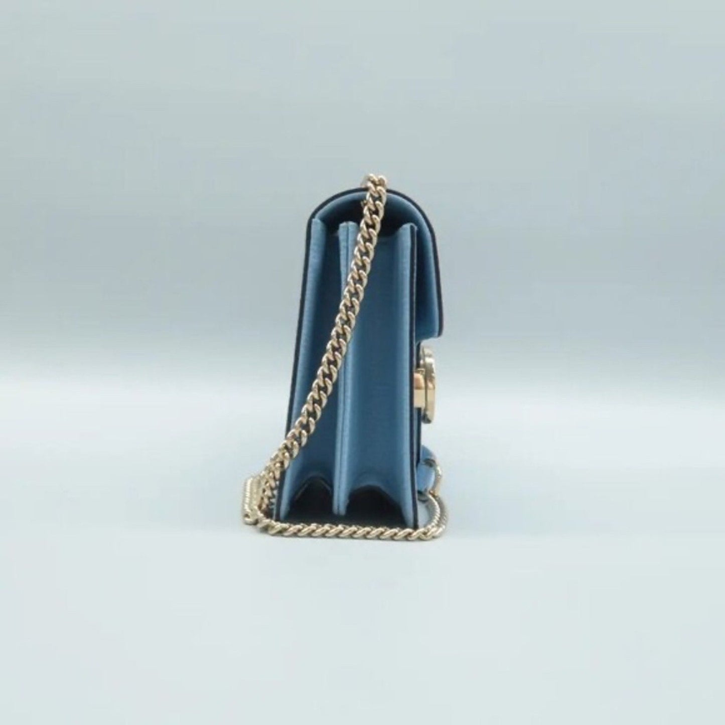 GUCCI Blue Leather Shoulder Bag