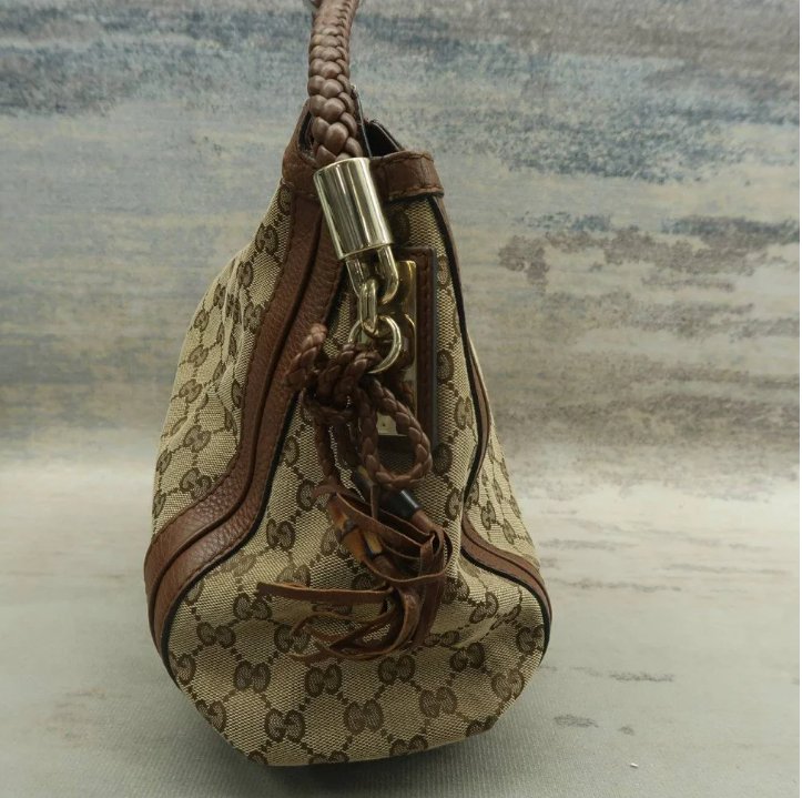 Gucci Brown Cloth Shoulder Bag