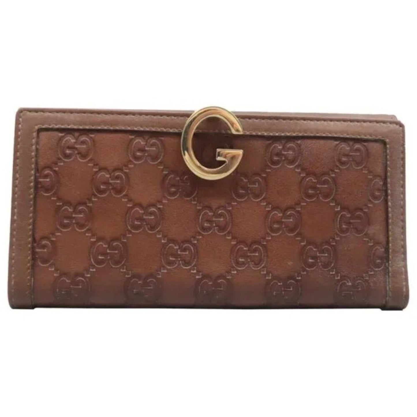 GUCCI Brown GG Leather Wallet