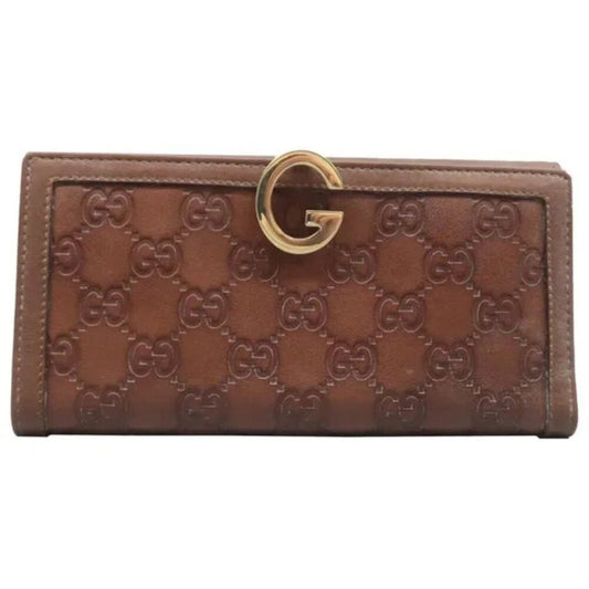 GUCCI Brown GG Leather Wallet