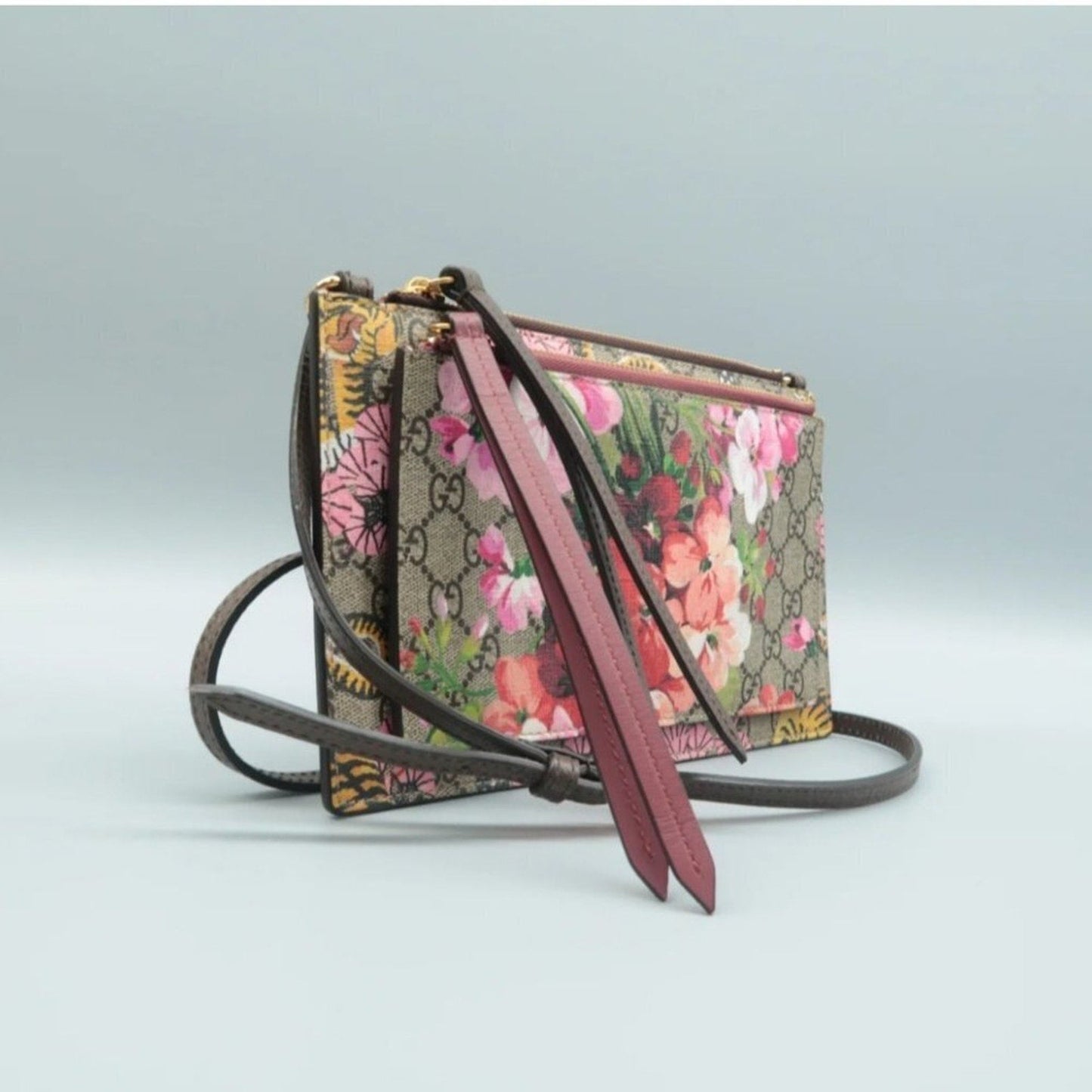 GUCCI Brown W/P Canvas Shoulder Bag