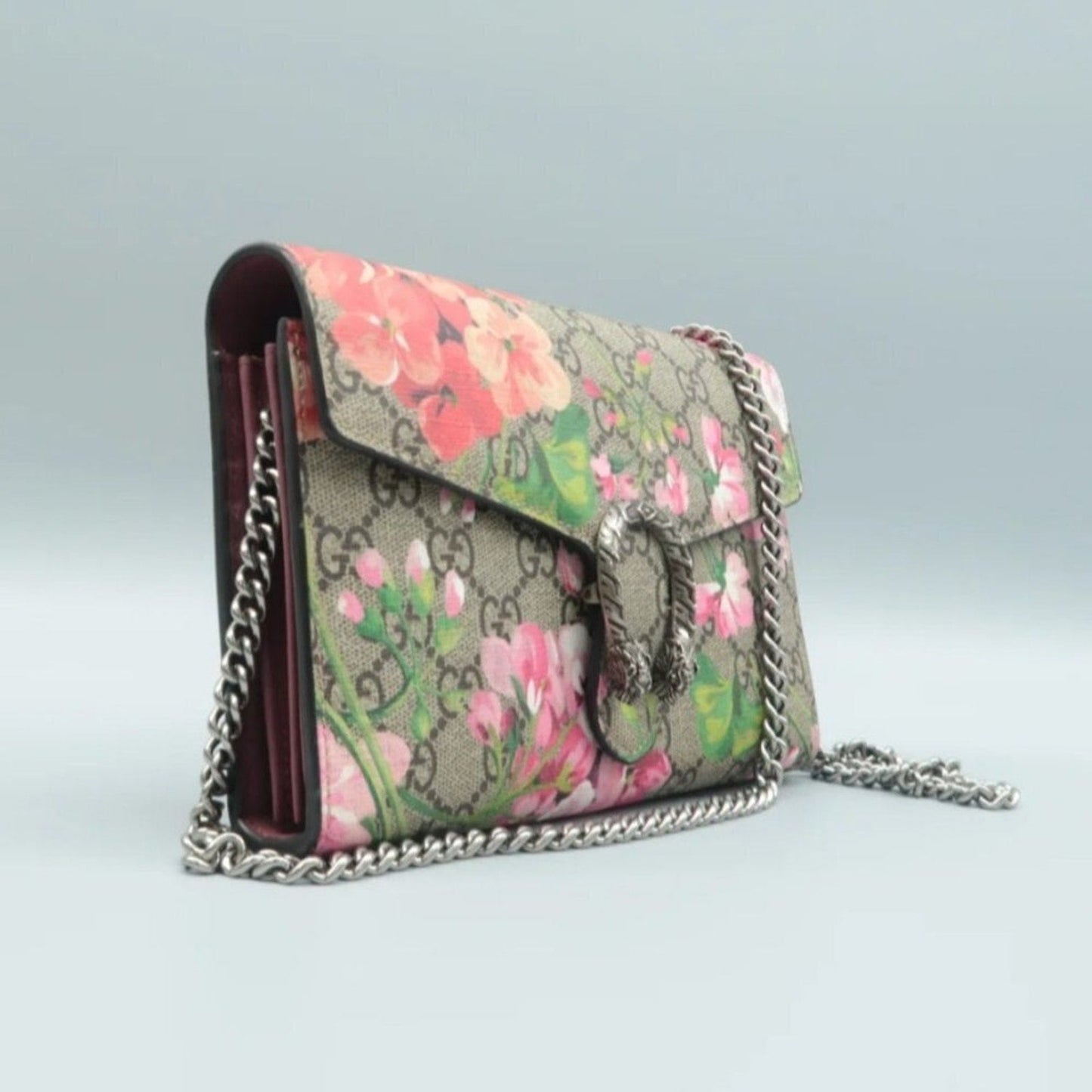 GUCCI Dionysus Brown Canvas Shoulder Bag