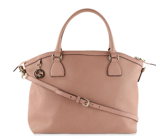 Gucci Dome Satchel Pink Leather Tote