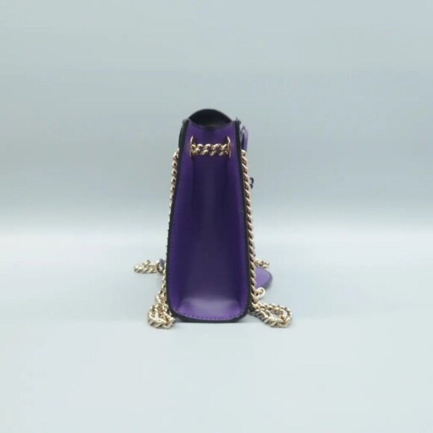 GUCCI Emily Purple GG Leather Shoulder Bag