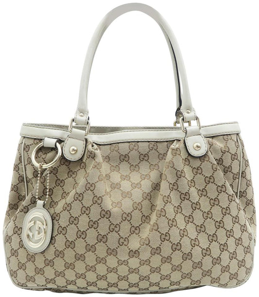G*G GG Bag Supreme Brown Canvas Tote