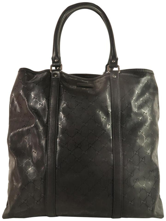 G*G Gg Embossing Black Pvc Tote