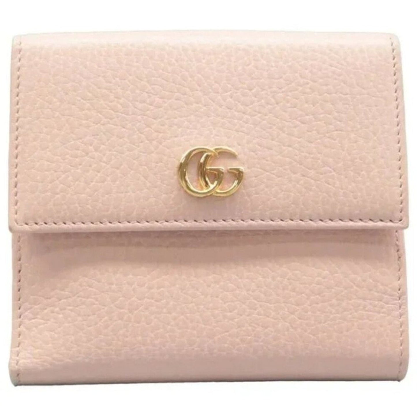 GUCCI GG Marmont Pink Leather Wallet