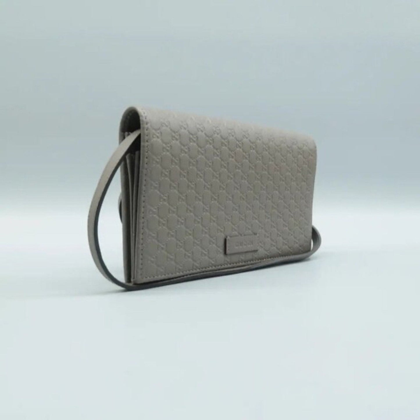GUCCI Grey Grey Leather Shoulder Bag