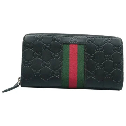 GUCCI Guccissima Black Leather Wallet