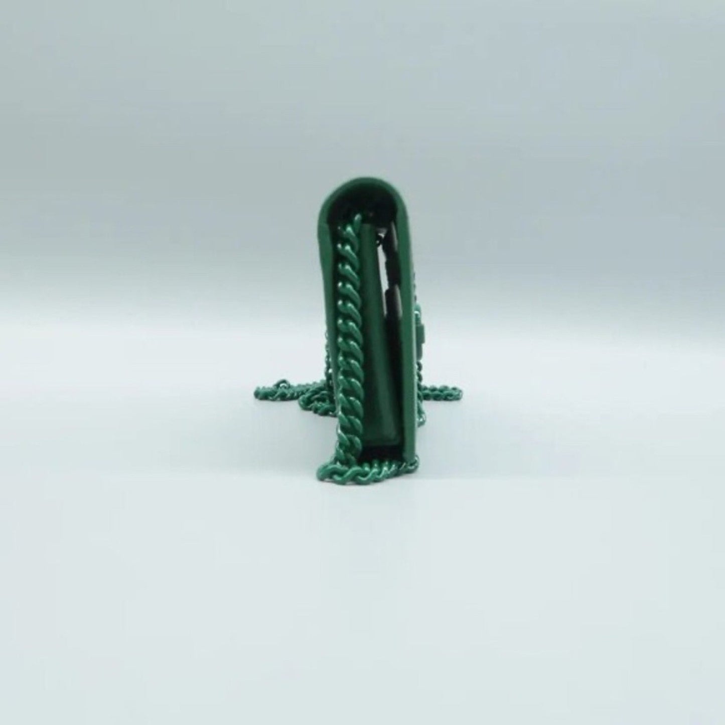 GUCCI Horsebit 1955 Chain Wallet Green Leather Shoulder Bag