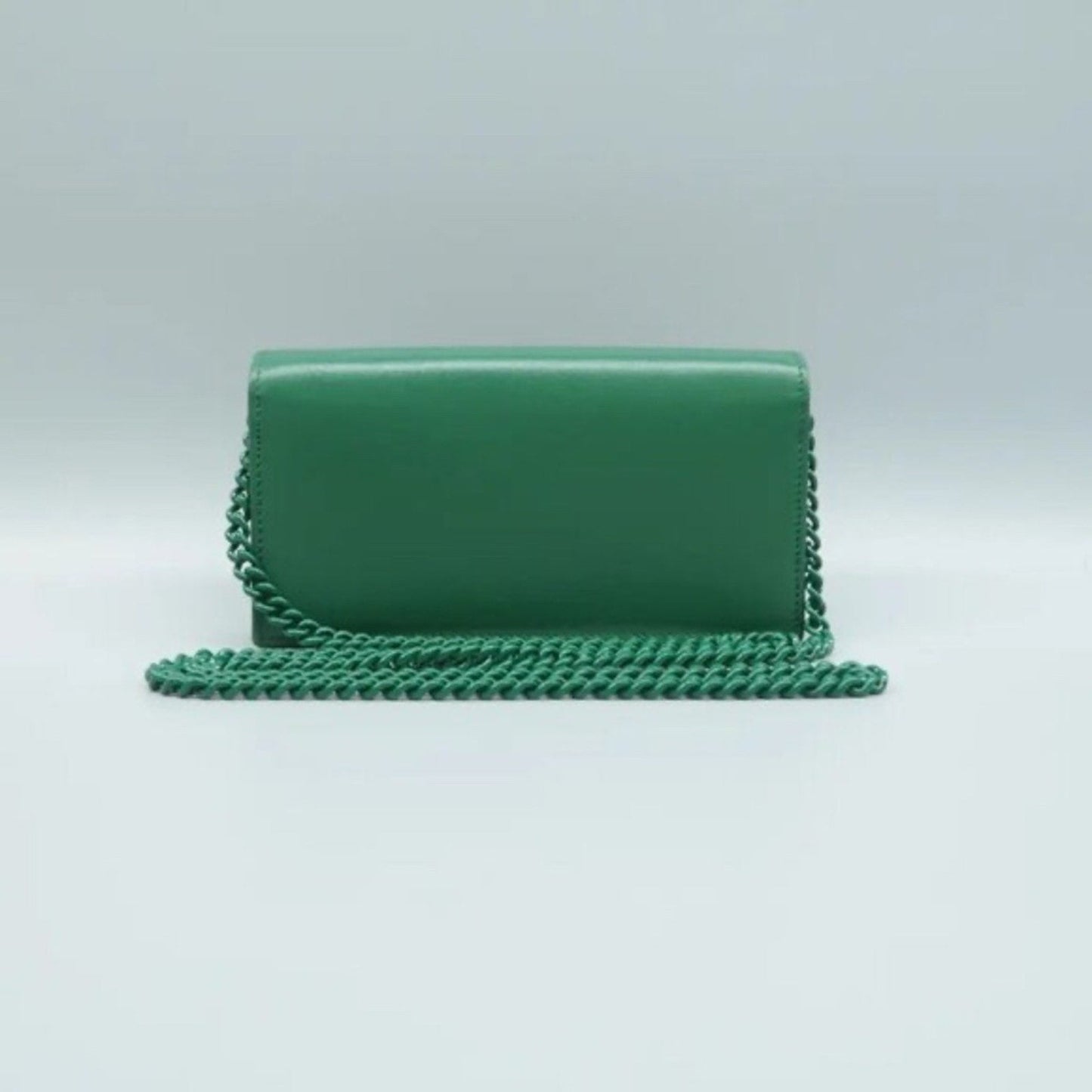 GUCCI Horsebit 1955 Chain Wallet Green Leather Shoulder Bag