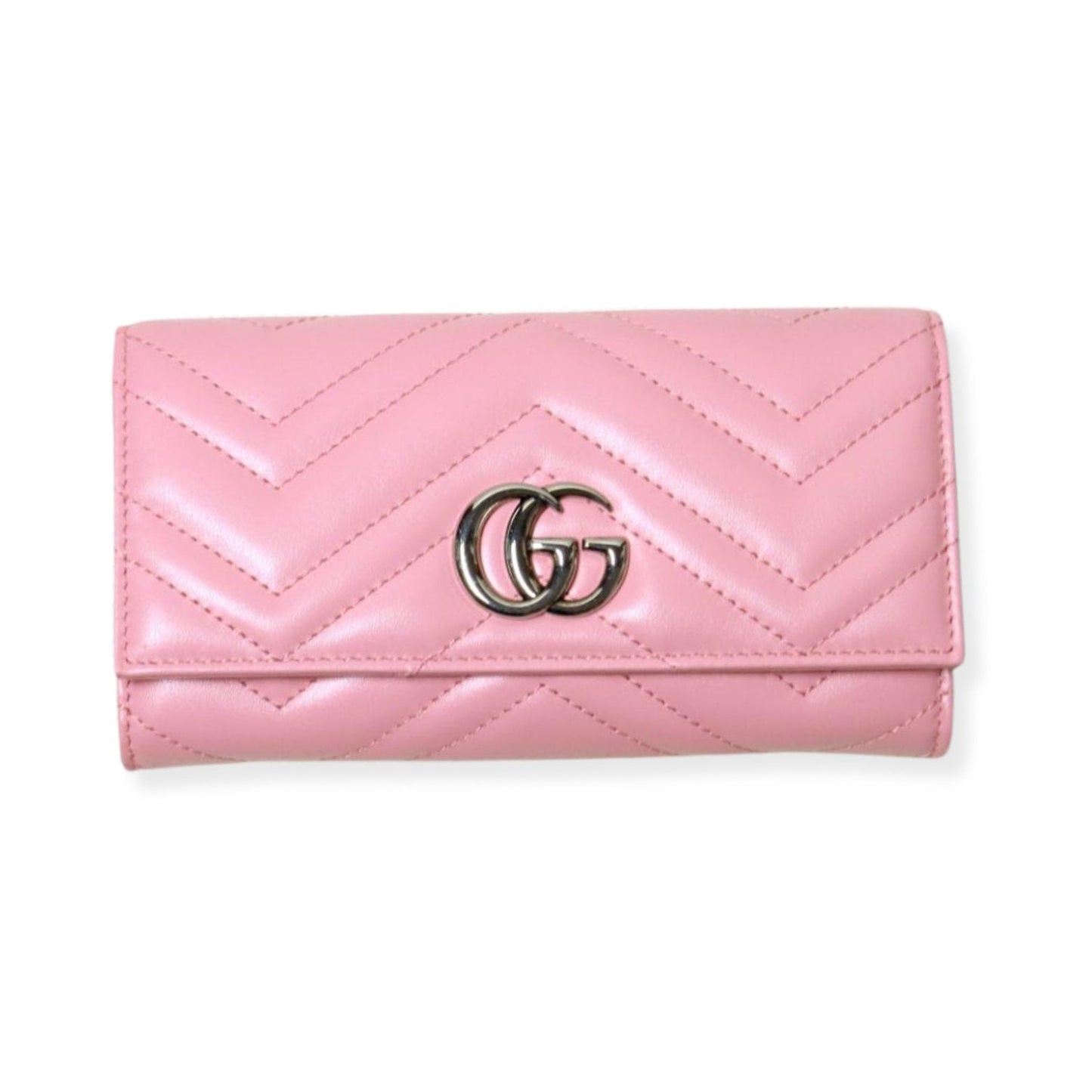 GUCCI Leather Bifold Wallet GG Marmont