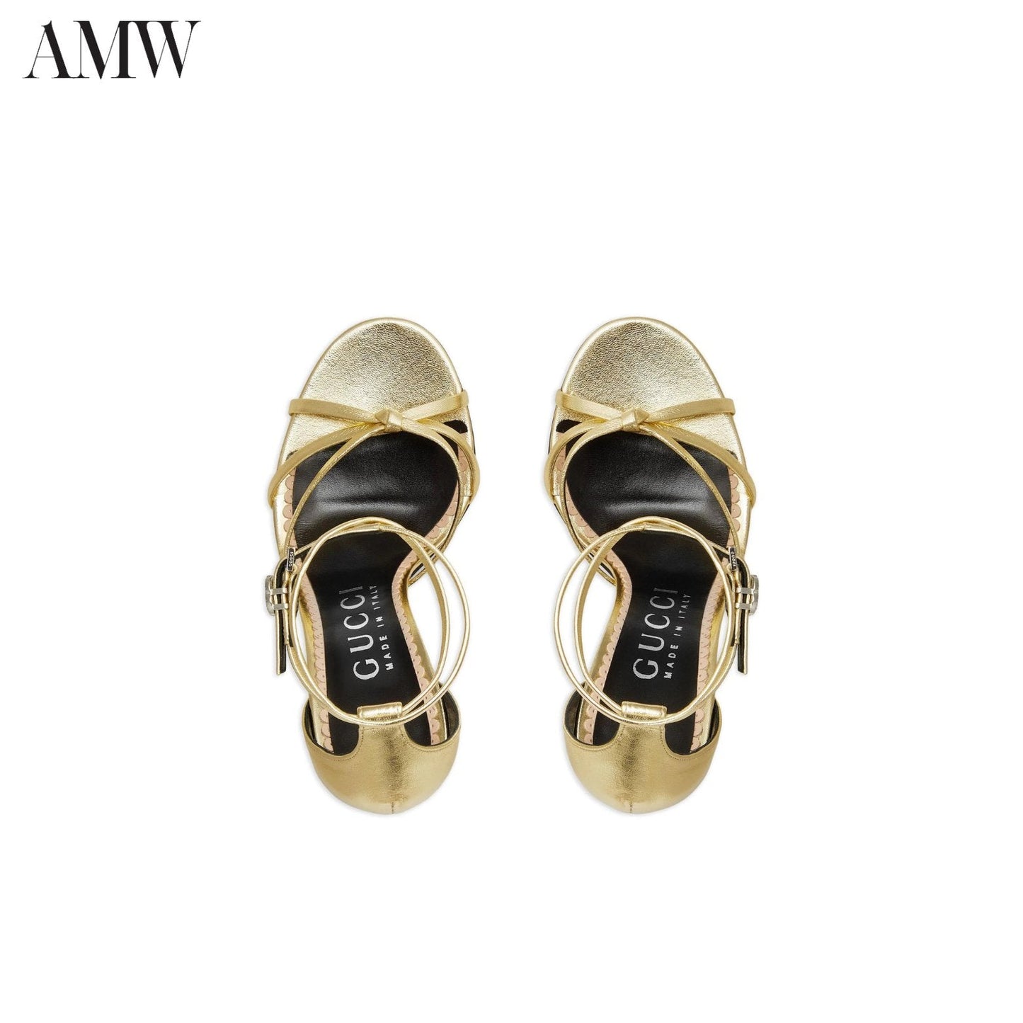 GUCCI Metallic-finish Strapped Sandals