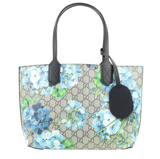 G*G Reversible Bag Blooms Gg Supreme Multicolor Canvas Tote