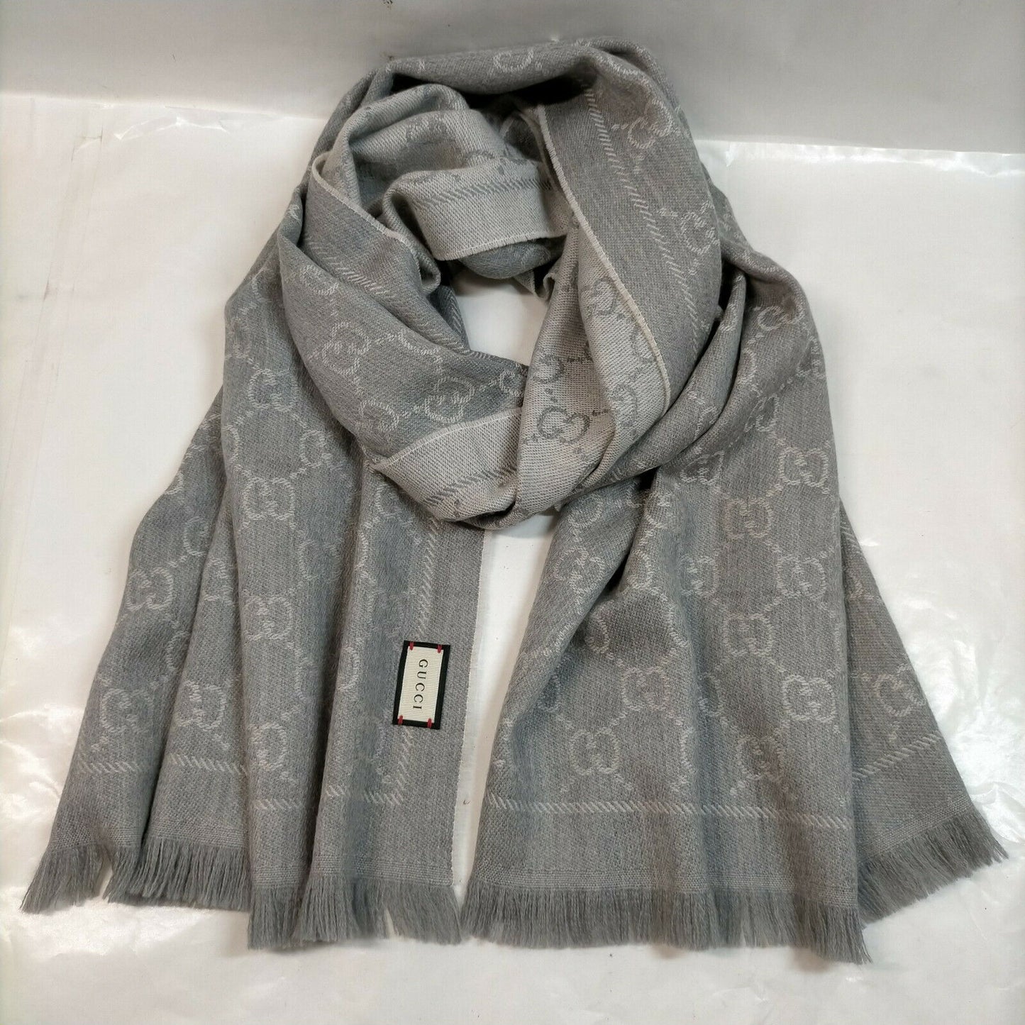 Gucci Scarf Grays Wool