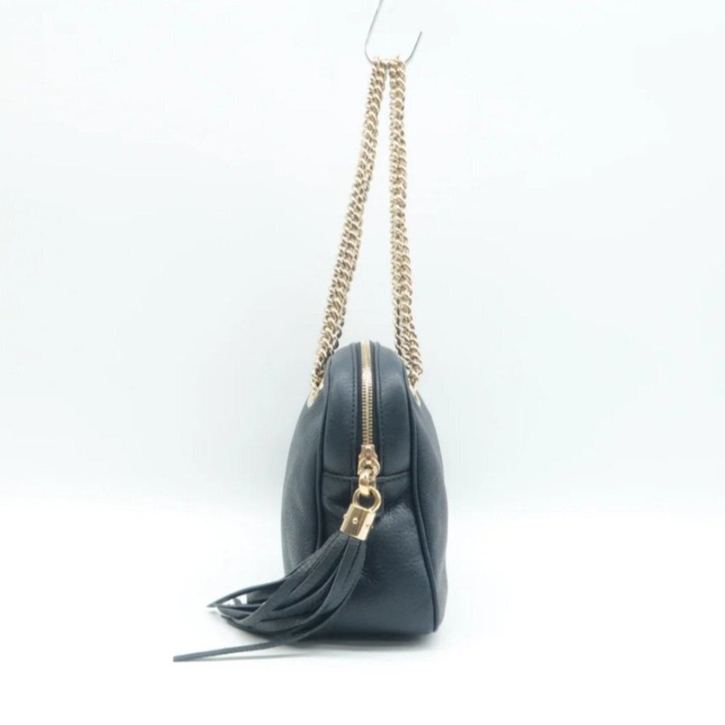 GUCCI Soho Navy Leather Shoulder Bag
