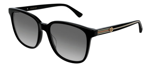 Gucci GG 0376SN 001 Square Plastic Black Sunglasses with Grey Gradient Lens