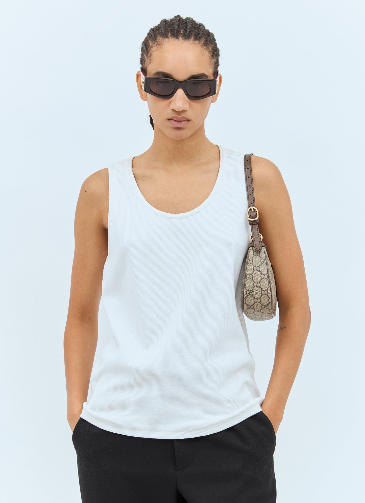 Gucci Women Rectangular Frame Sunglasses
