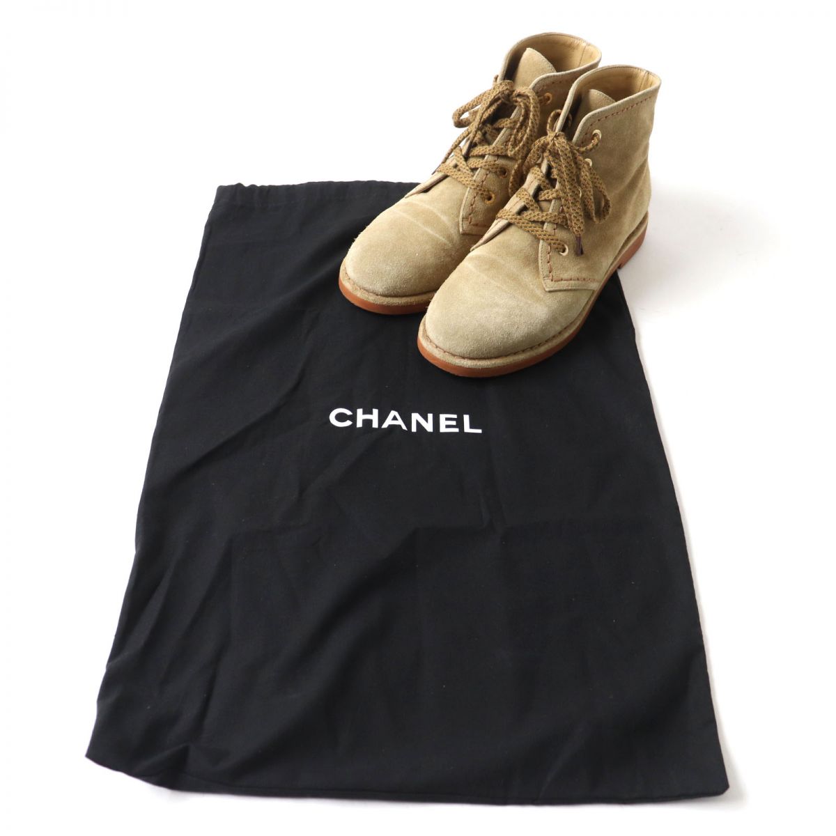 CHANEL boots Suede leather Brown Women 37C Used