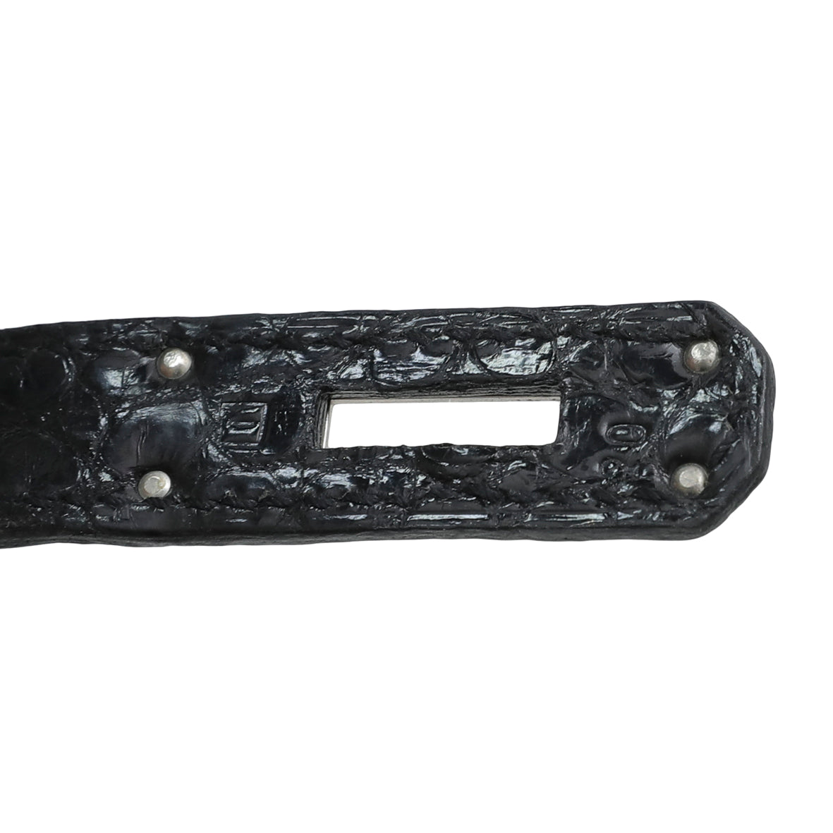 Hermes Noir Crocodile Porosus Birkin 35 Bag